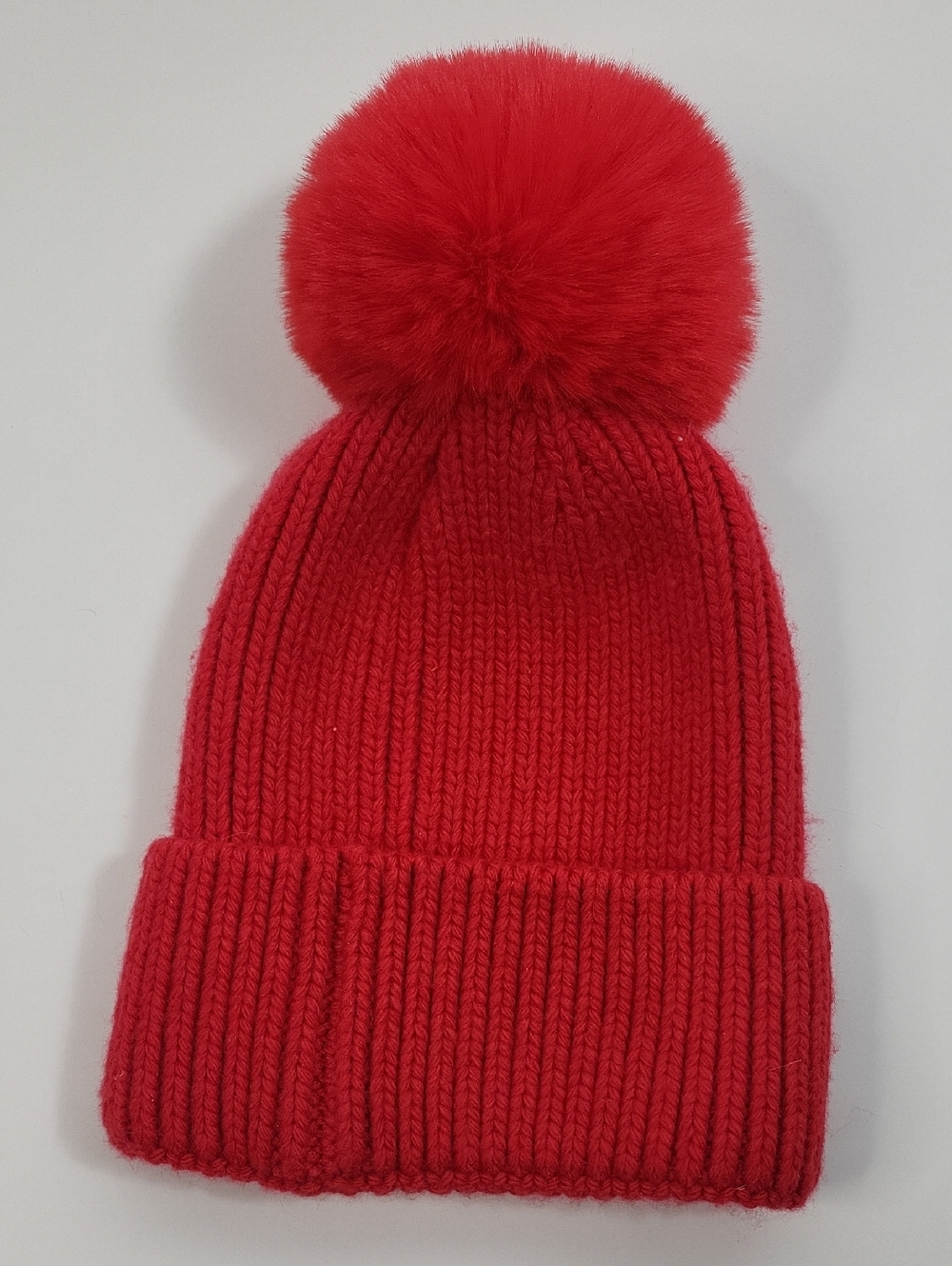 Red NORLA Alpaca/Wool PomPom Beanie
